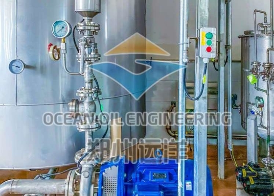Esterification Process สายการผลิตไบโอดีเซล 380V พร้อมการควบคุม PLC การกลั่นกรดไขมัน