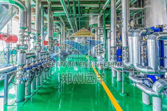 ISO9001 โรงงานชําระน้ํามันฟิสิกอล 1000T/D สําหรับการแปรรูปน้ํามันเมล็ดไม้